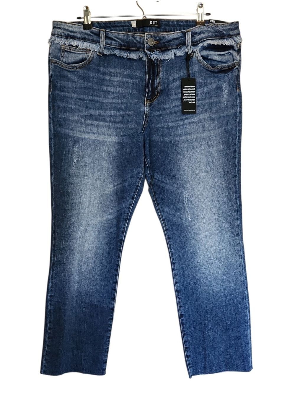 KUT FROM THE KLOTH REESE ANKLE STRAIGHT LEG JEAN SIZE 14 NWT